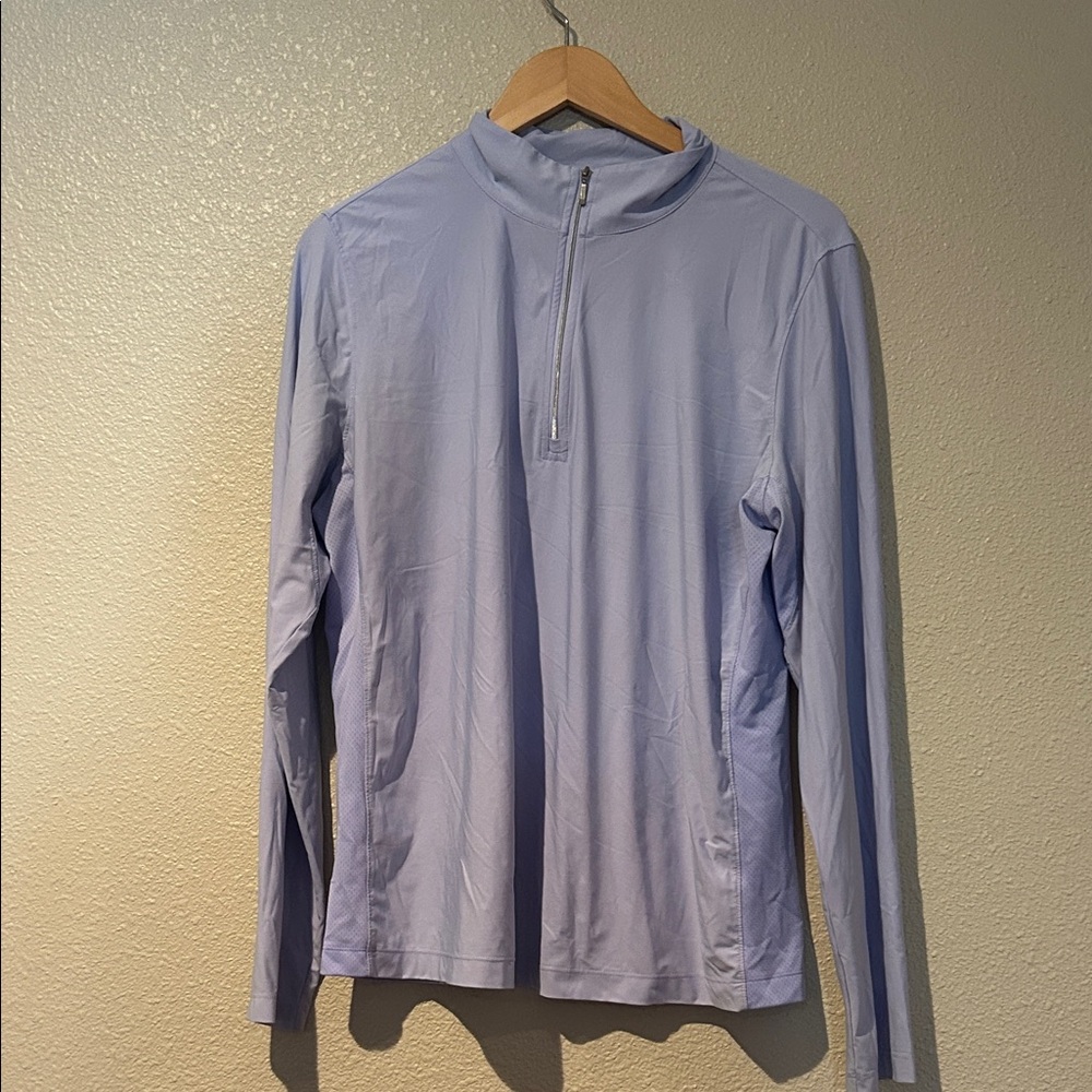 Lady Hagen Light Lavender Quarter-Zip Long Sleeve Top